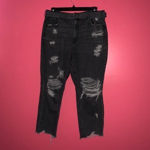 Black American Eagle Mom Jeans